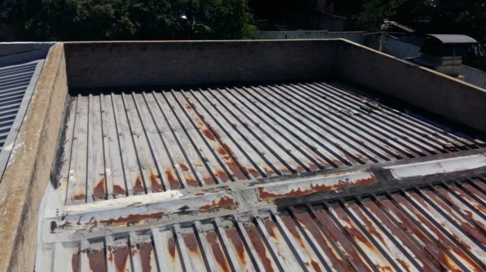 IBR roof sheeting in need of waterproofing
