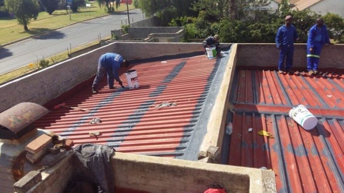 Repairing roof sheeting for waterproofing