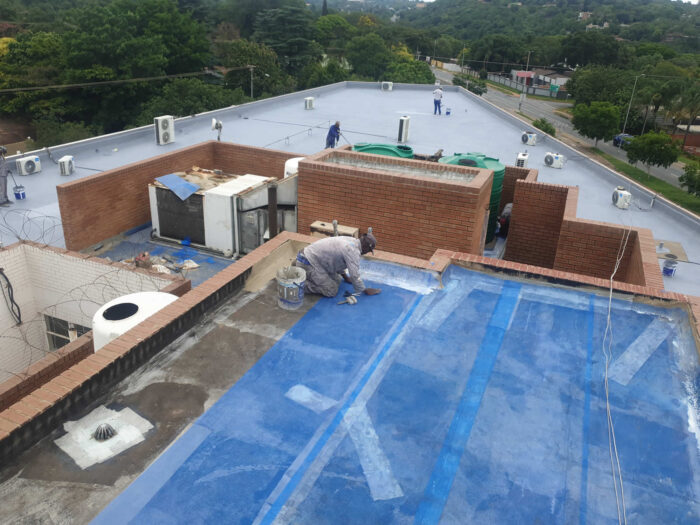 1.ArmTec HyperFlex Waterproofing System being installed SEESA Pretoria