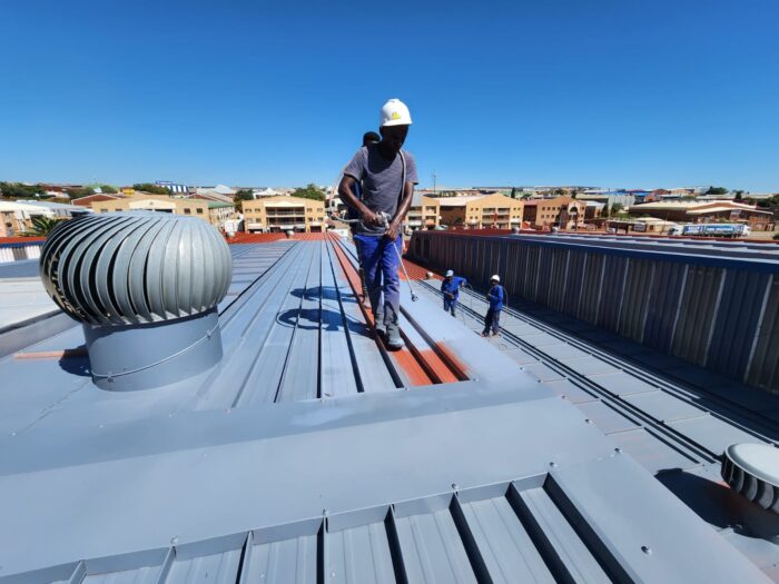 10. Roof painting finishing top coat
