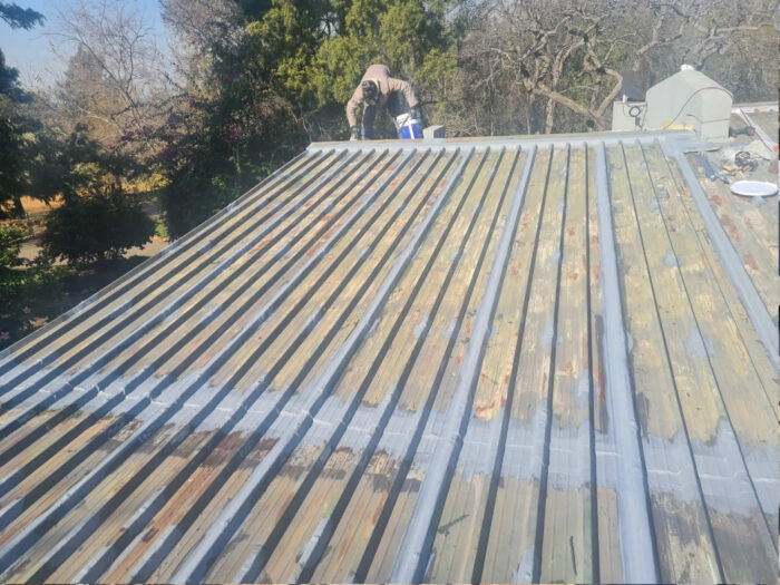 12.Roof sheeting waterproofing at Hunters Rest 12.Roof sheeting waterproofing at Hunters Rest