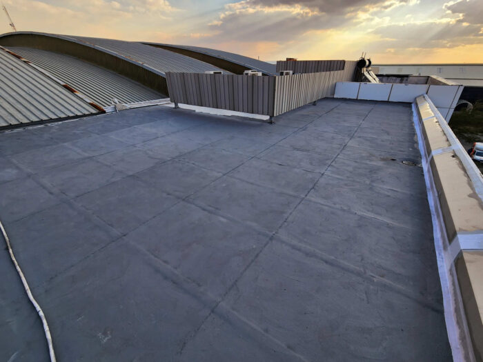 3.Factory Roof slab being covered with ArmTec HyperFlex Waterproofing Deli Spice Midrand 3.Factory Roof slab being covered with ArmTec HyperFlex Waterproofing Deli Spice Midrand