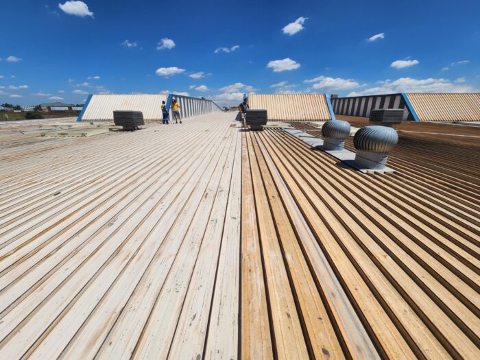 5. Roof prep and wash for painting