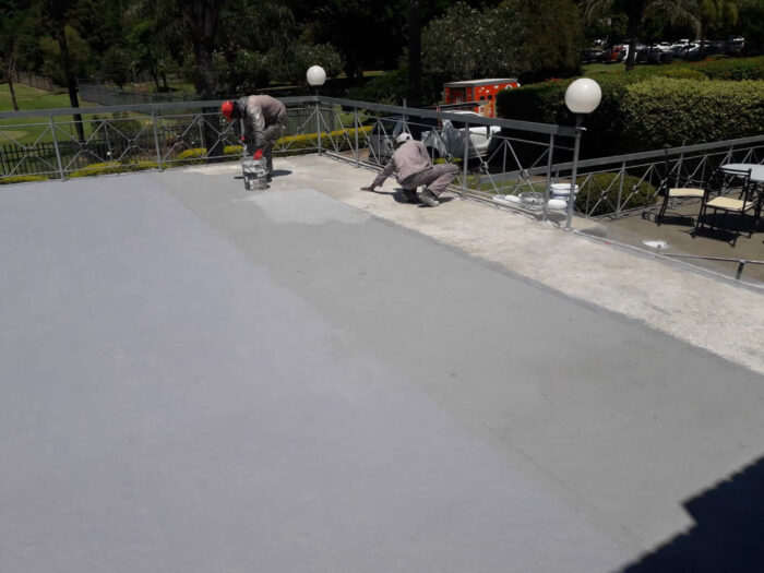 6.ArmTec Under Tile waterproofing being installed Hunters Rest 6.ArmTec Under Tile waterproofing being installed Hunters Rest